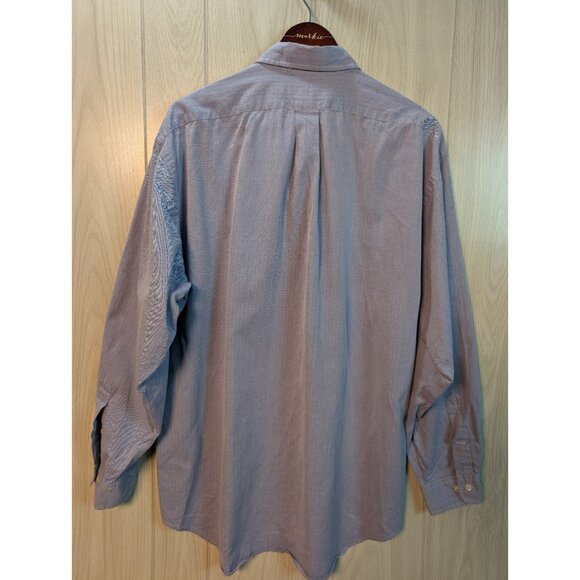 Ralph Lauren Yarmouth Button Front Cotton Shirt Size 17 34/35 Blue Long Sleeve - Picture 3 of 7